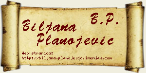 Biljana Planojević vizit kartica
